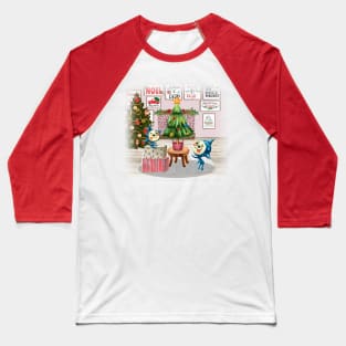 Cute clowns preparing Christmas tree Baseball T-Shirt